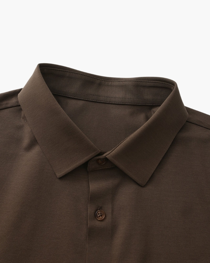 Tailored Cotton Flex Shirt styling view black cotton Italian Design