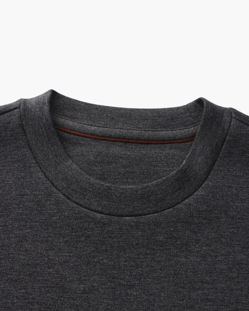 Classic Modal Blend Crewneck Sweatshirt fabric detail black modal blend Italian Design