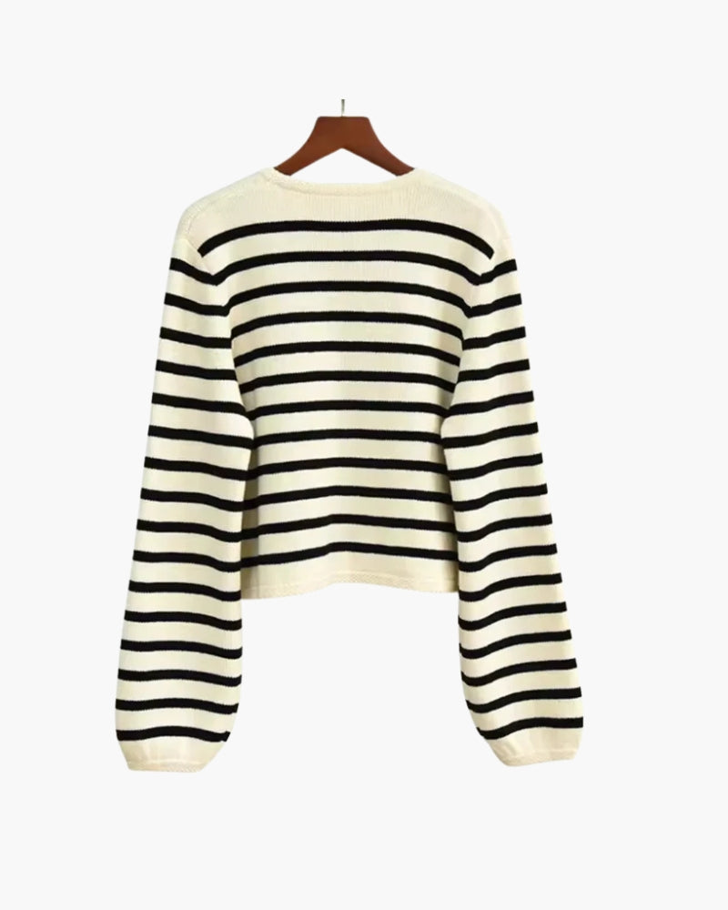 Premium Striped Wool Vest on-body view wool Italian Design