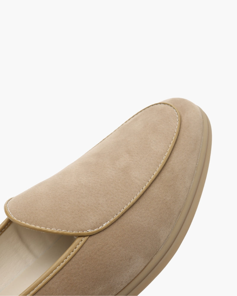 The Stirling Loafer craft detail brown shoe Italian Design