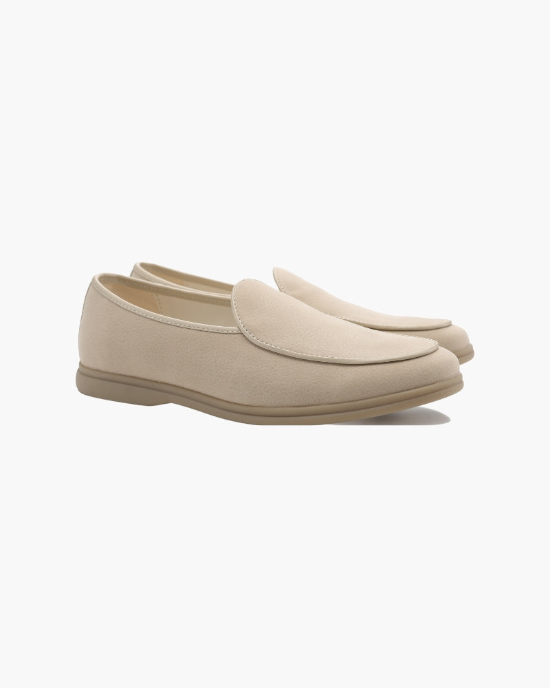 The Stirling Loafer front view beige shoe Italian Design