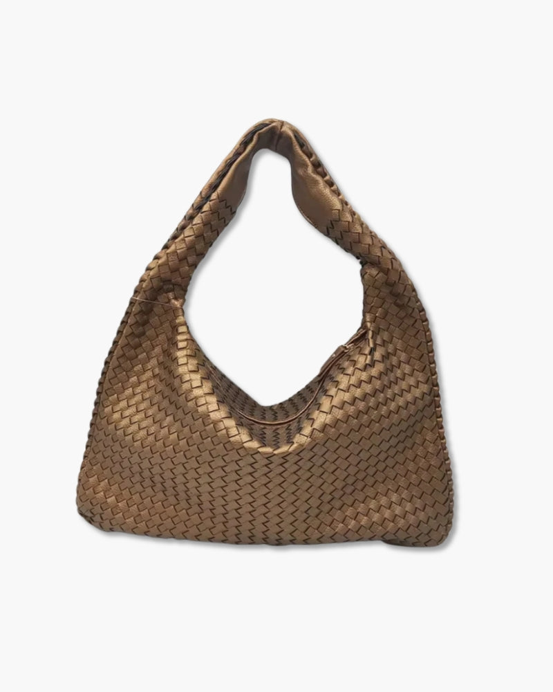 The London Handbag fabric detail bronze bag Italian Design