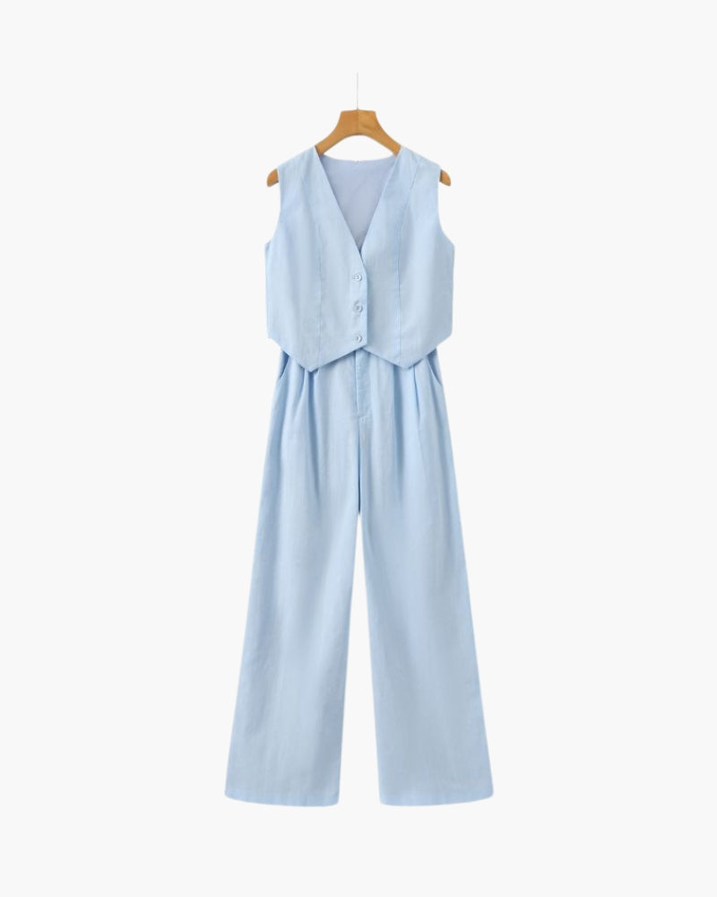Classy Lady - Linen Two-piece Set alternate view 1 Italian Design Pianizzo
