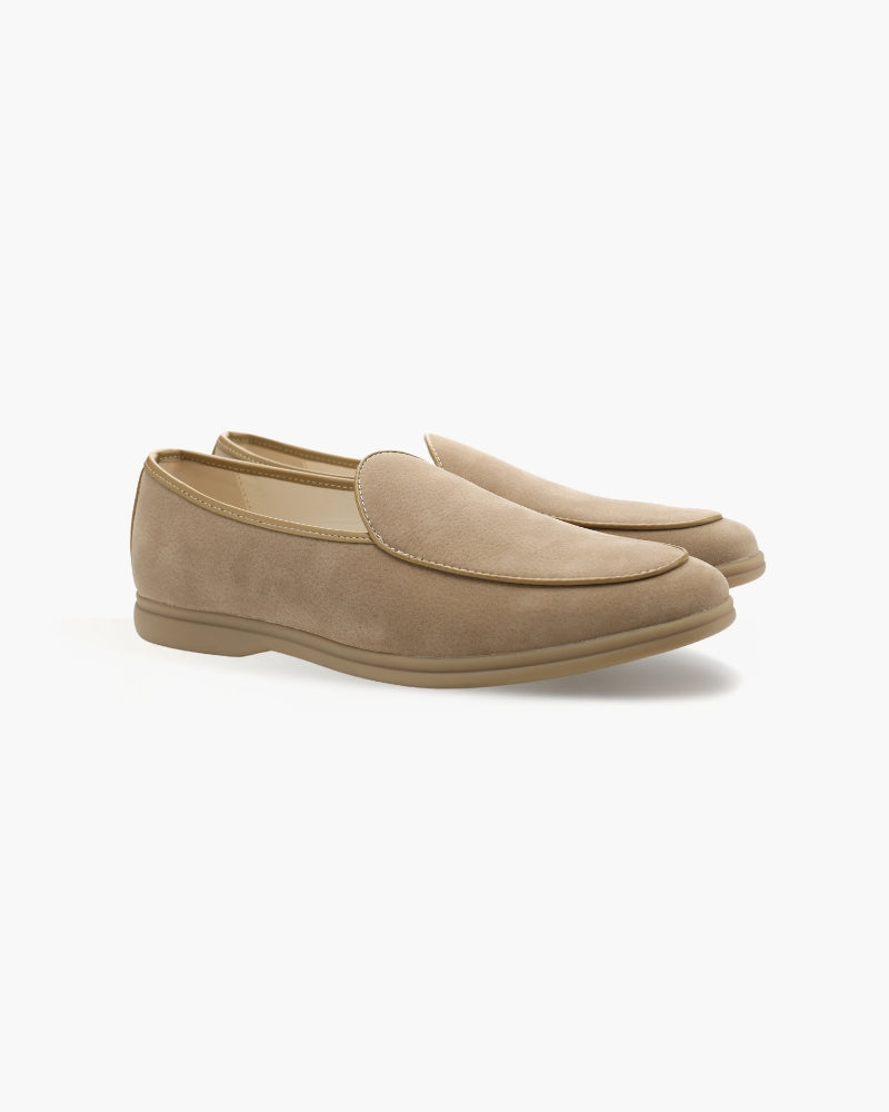 The Stirling Loafer styling view beige shoe Italian Design