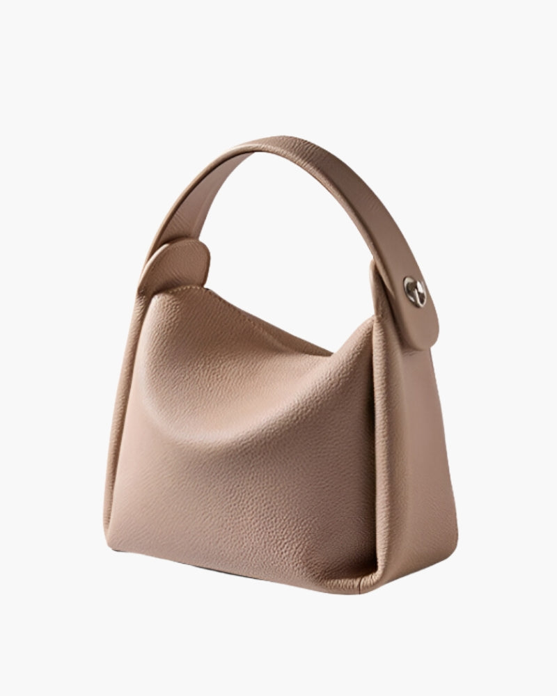 Classy Lady Handbag side profile beige bag Italian Design