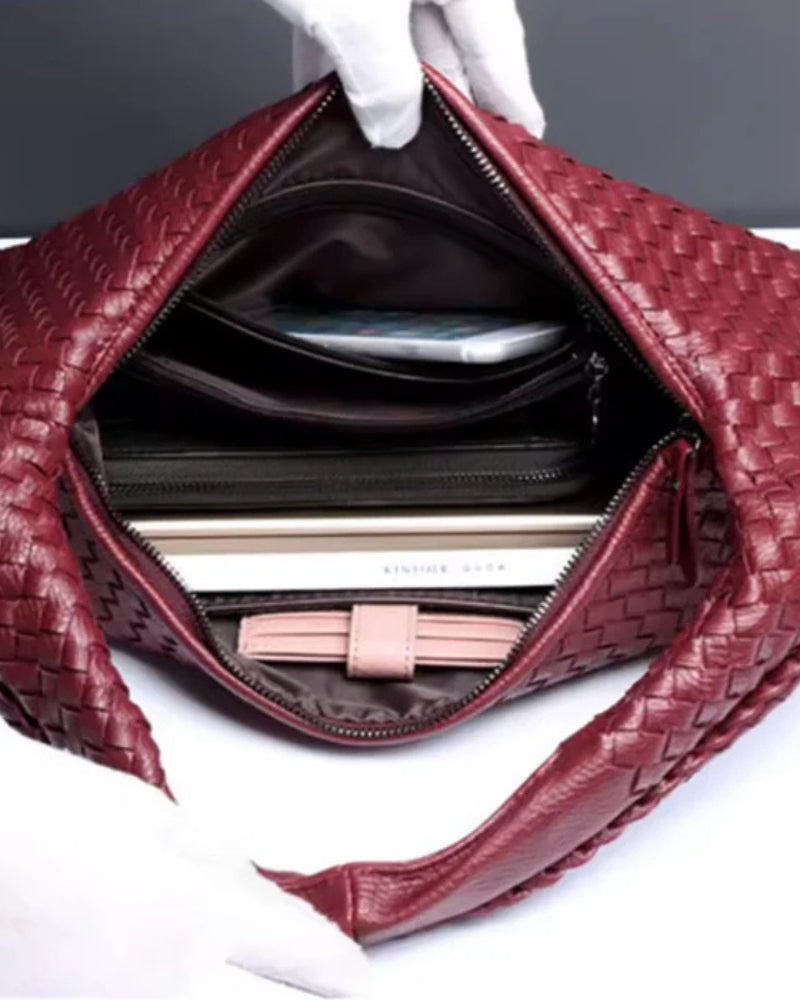The London Handbag lifestyle view bronze bag Italian Design