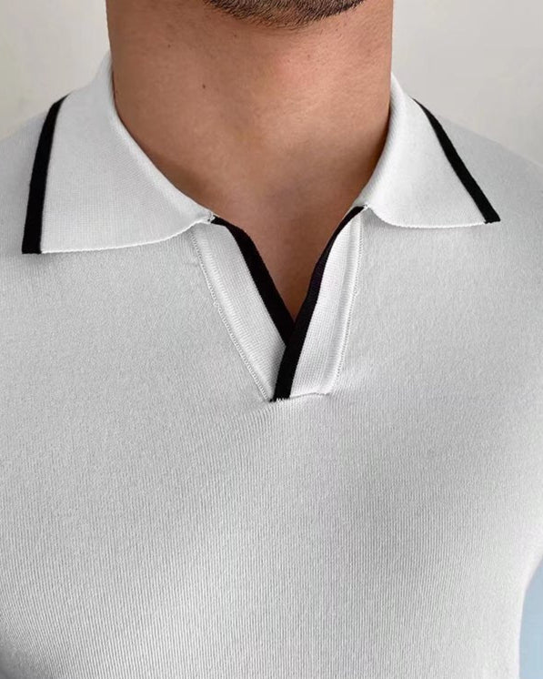 Monaco Edge Polo styling view black polo shirt Italian Design