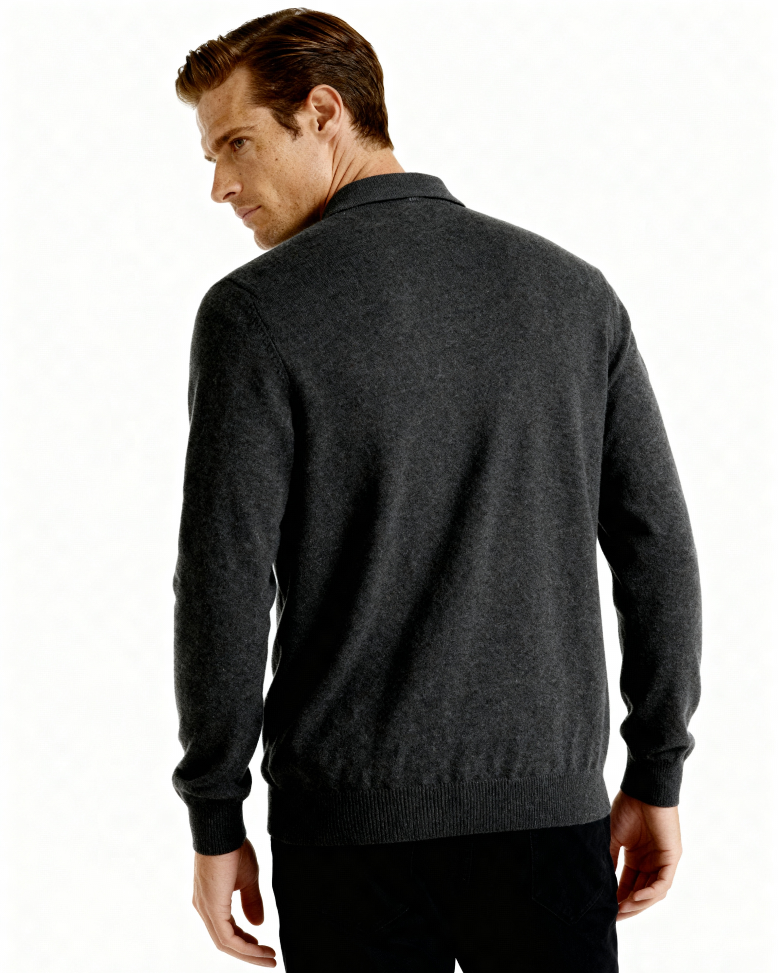 100% Cashmere Polo alternate view 7 Italian Design Pianizzo