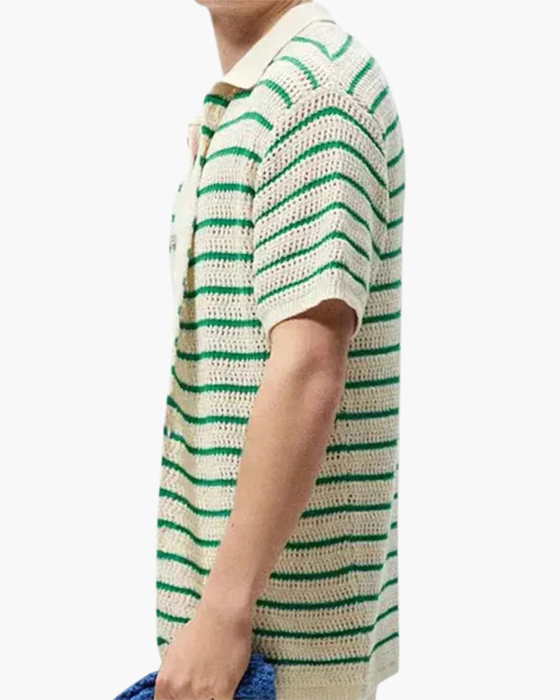 Marbella - Knitted Button Shirt product view shirt Italian Design