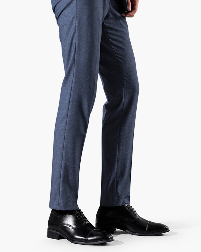 Side view of Pianizzo Classic Leather Shoes – Firenze in Black, full-leather insole and refined shine.