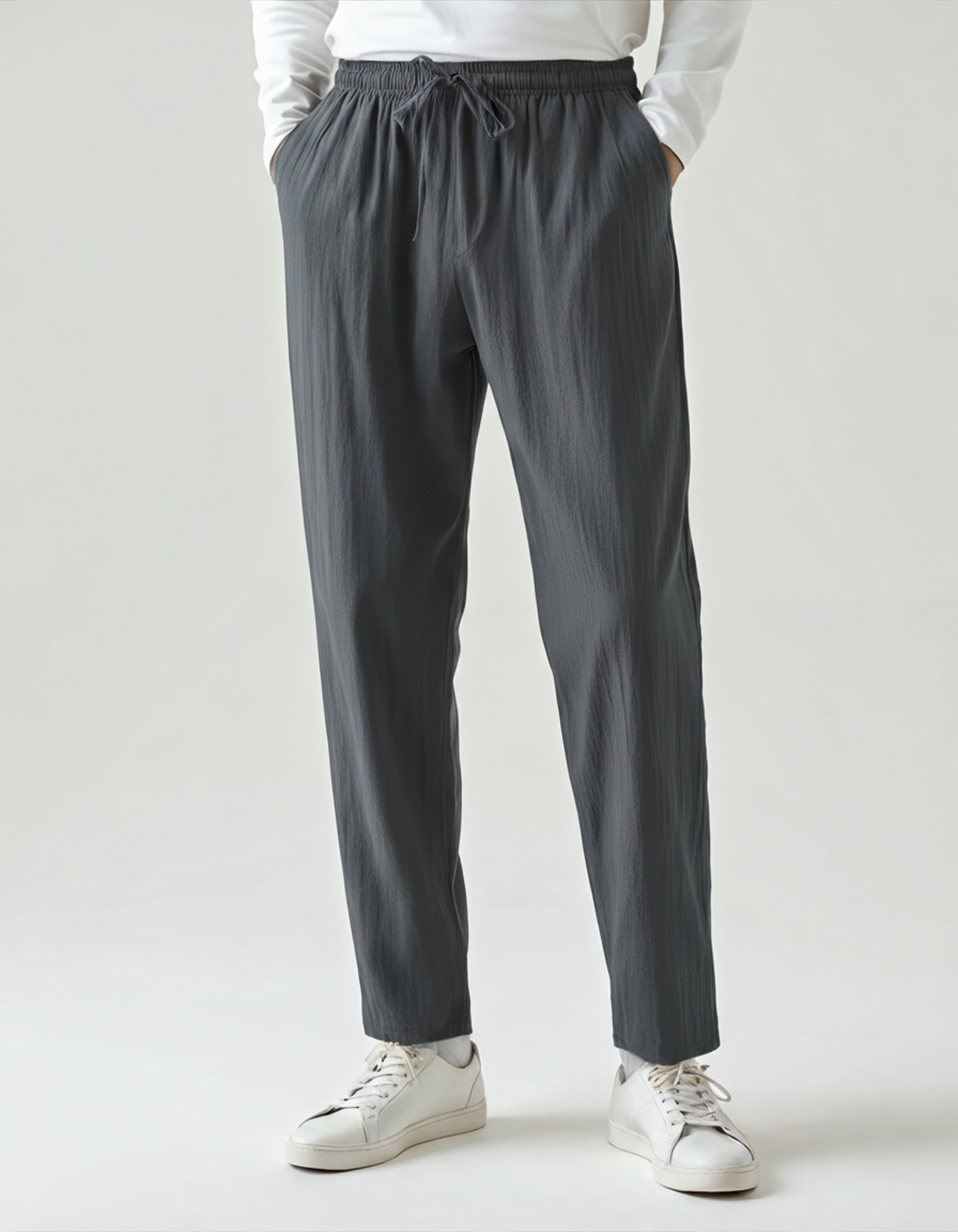 Palermo Linen Trouser close-up linen weave texture premium breathable material