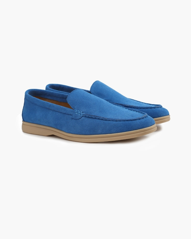 on-body men's suede loafer in nero business casual editorial