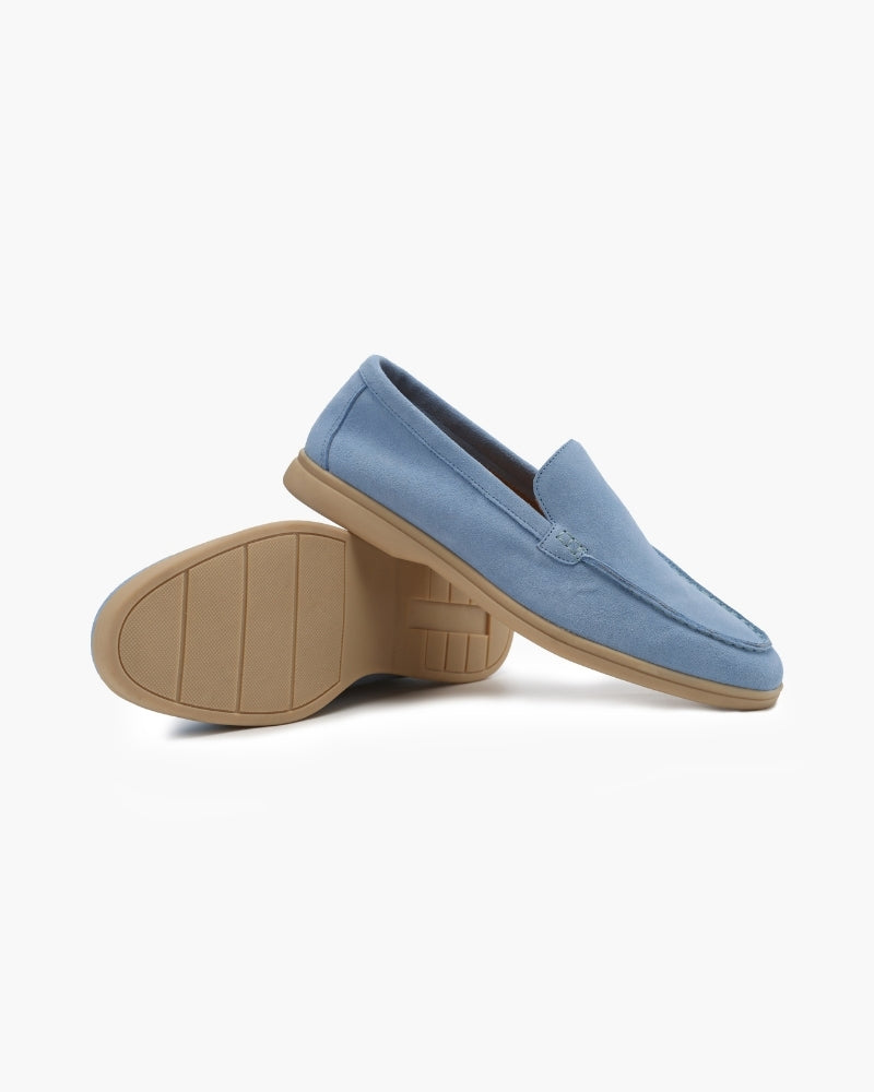 pair view men's suede loafer in nero controlled composition