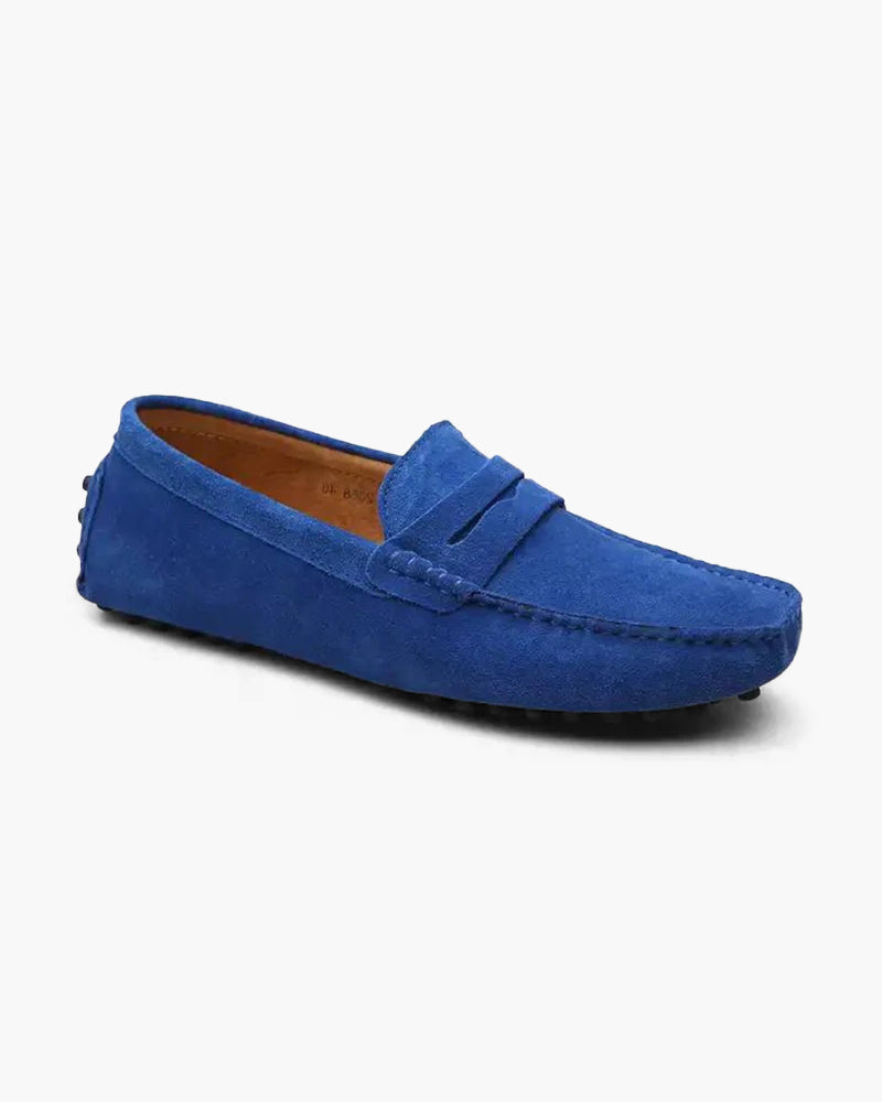 Pianizzo blue suede loafers — refined Italian design and timeless style